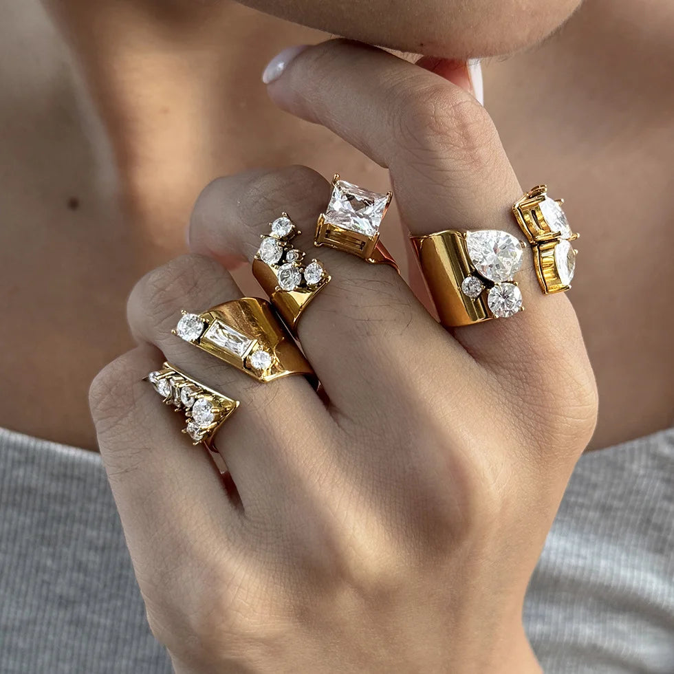 Chunky Vintage Cluster Ring — view 2