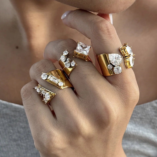Chunky Vintage Cluster Ring — view 2