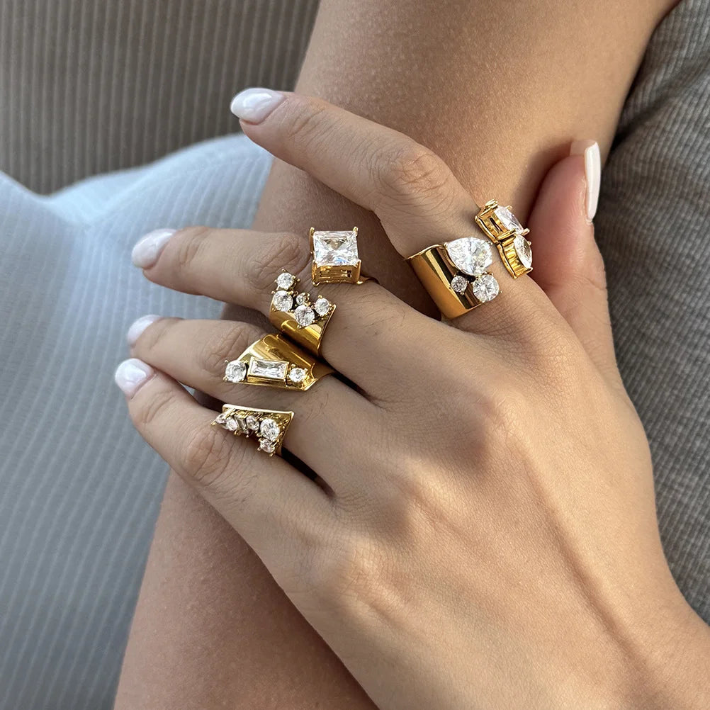 Chunky Vintage Cluster Ring — view 3