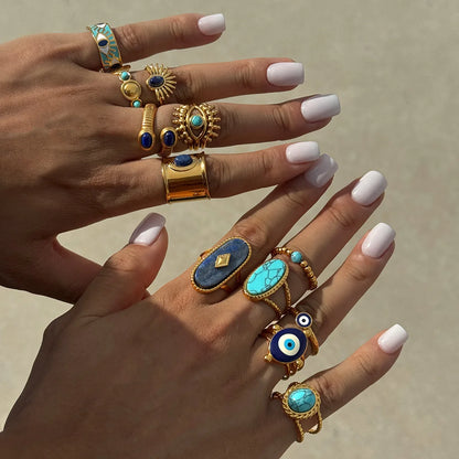 Vintage Boho Evil Eye Ring — view 3