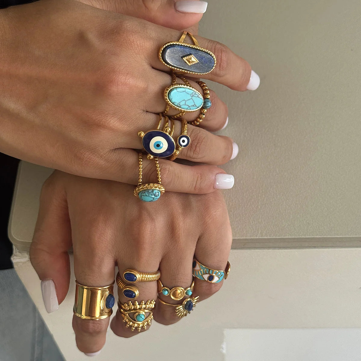Vintage Boho Evil Eye Ring — view 4