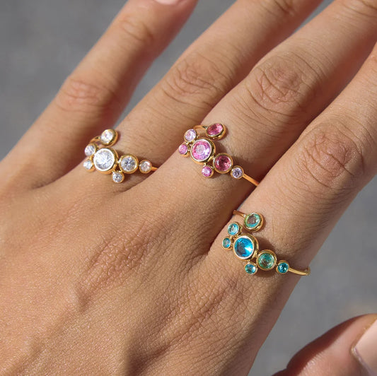 Birthstone Bubble Cluster Ring — view 2