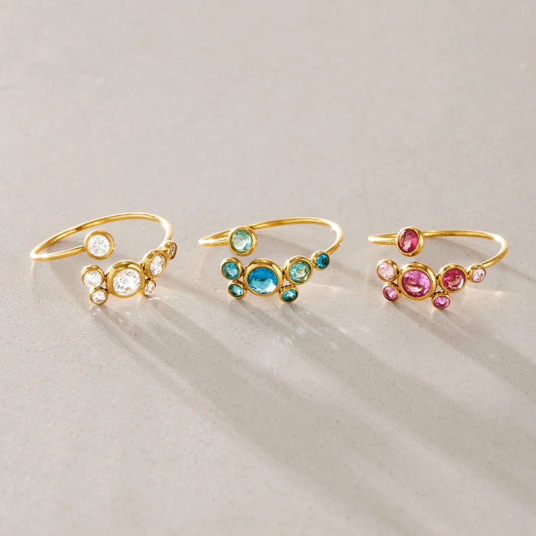 Birthstone Bubble Cluster Ring