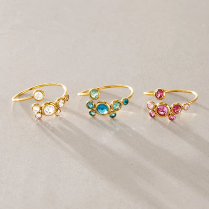 Birthstone Bubble Cluster Ring