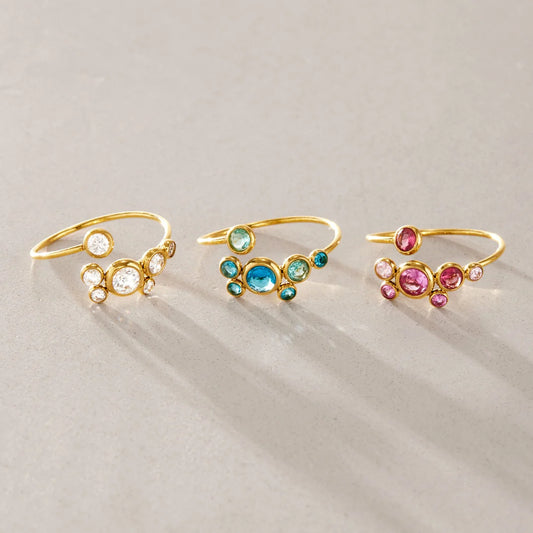 Birthstone Bubble Cluster Ring