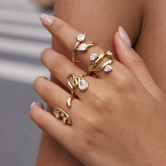 Chunky Bold Ring Set — view 2