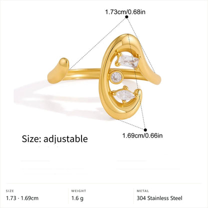 Chunky Bold Ring Set — Oval Openwork Ring · Gold