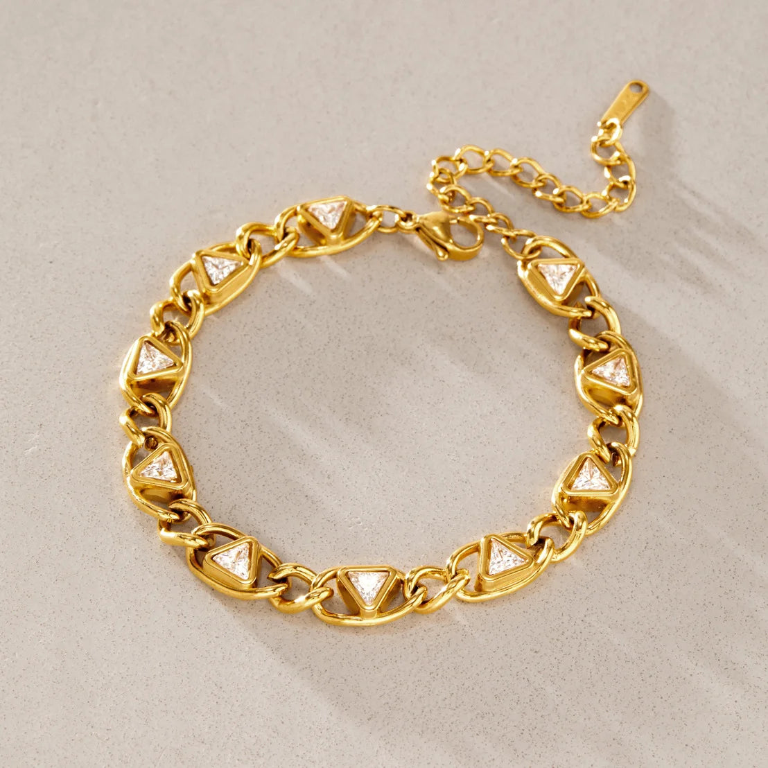 Geometric Crystal Cluster Bracelet