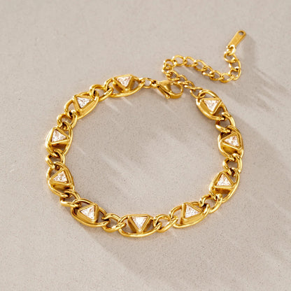 Geometric Crystal Cluster Bracelet