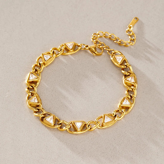 Geometric Crystal Cluster Bracelet