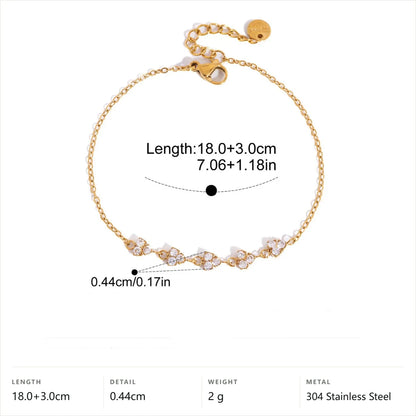 Geometric Crystal Cluster Bracelet — Crystal Cluster Station · Gold