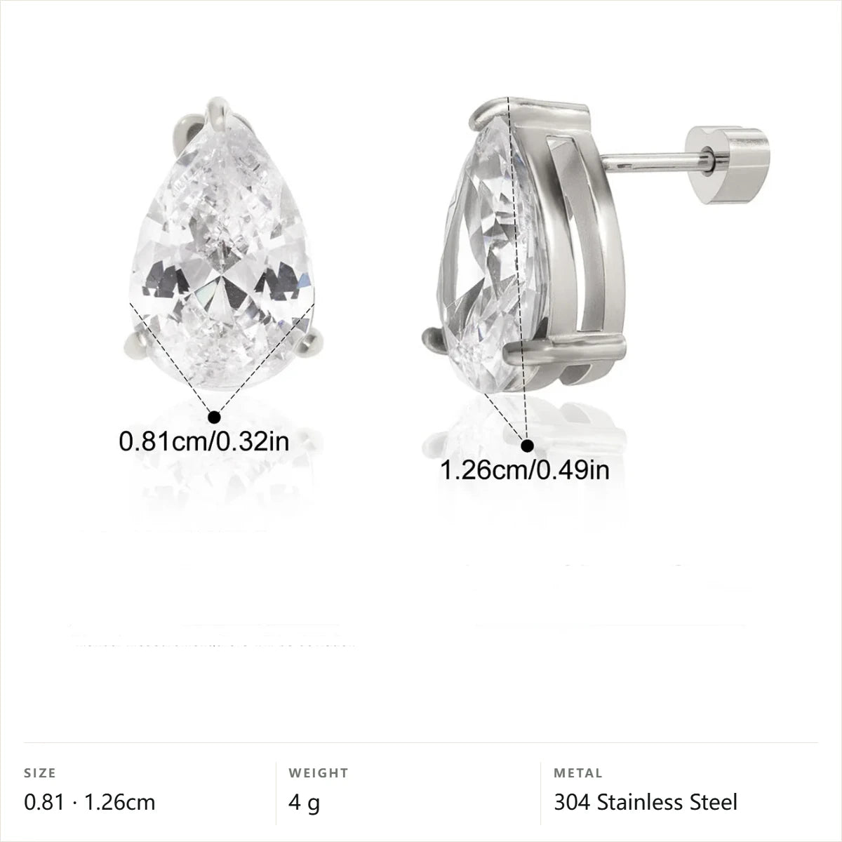 Celestial Stud Earrings — Style 19 · Silver