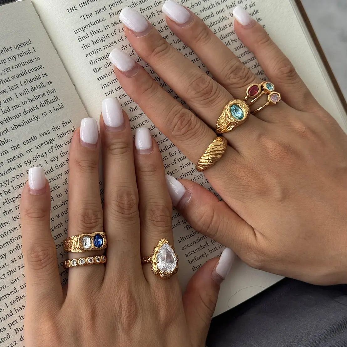 Vintage Chunky Birthstone Ring — view 3
