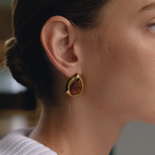 Teardrop Resin Earrings — view 2