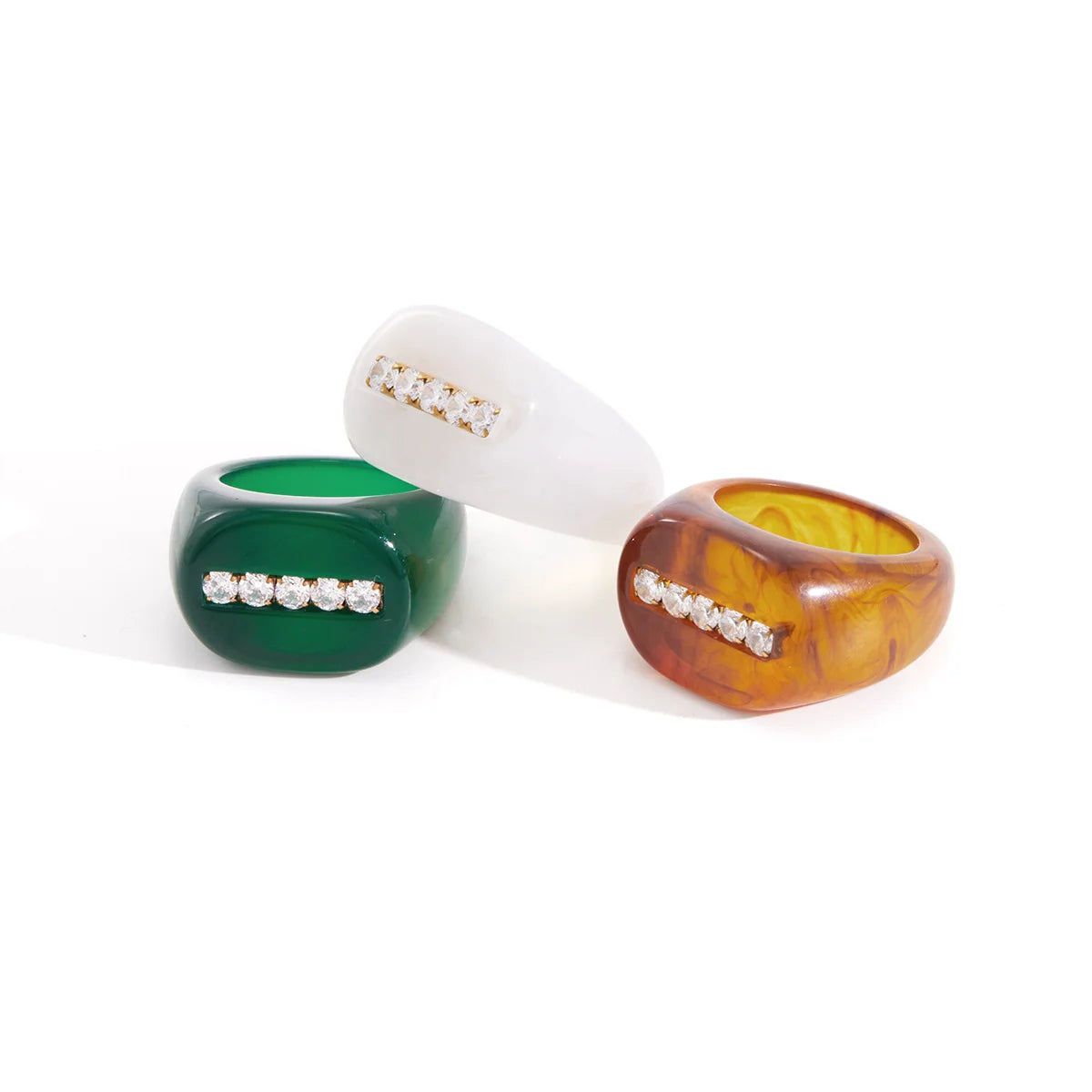 Wide Enamel Band Ring — view 5