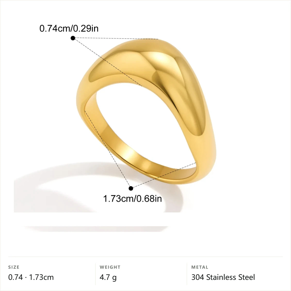 Dome Ring — Dome · Gold · 6