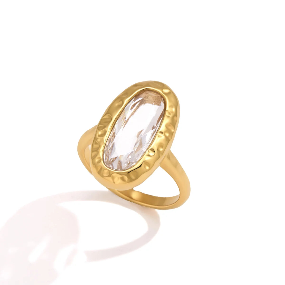 Vintage Hammered Oval Ring