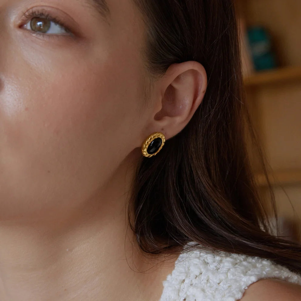 Braided Stud Earrings — view 3