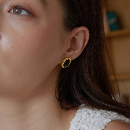 Braided Stud Earrings — view 3
