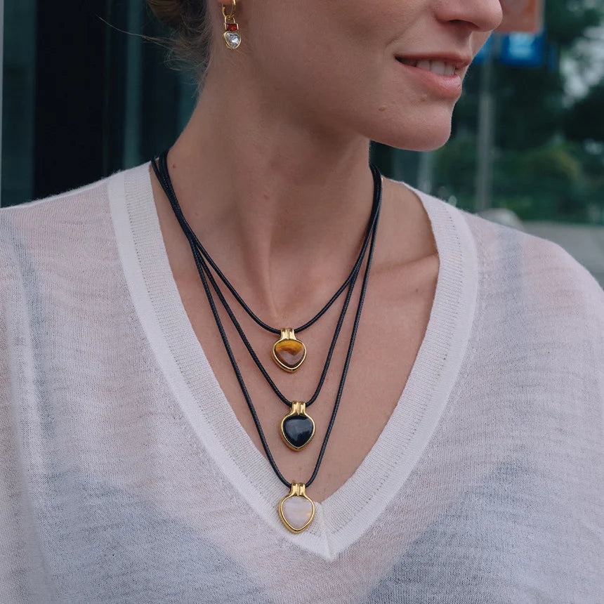 Minimal Heart Pendant Necklace — view 2