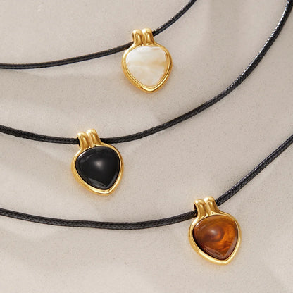 Minimal Heart Pendant Necklace — view 4