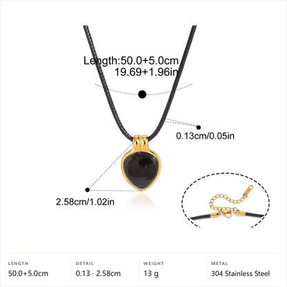 Minimal Heart Pendant Necklace — Heart Pendant · Gold