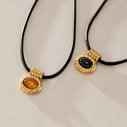Round Vintage Pendant Necklace — view 4