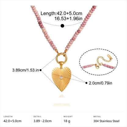 Evil Eye Sunburst Pendant Necklace — Rhodonite · Gold