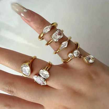 Geometric Kite Cut Solitaire Ring