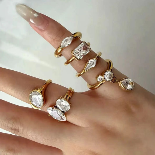 Geometric Kite Cut Solitaire Ring