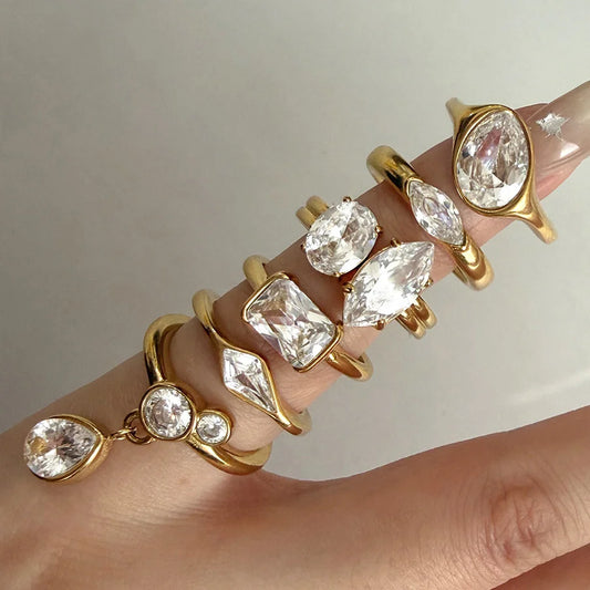 Geometric Kite Cut Solitaire Ring — view 2