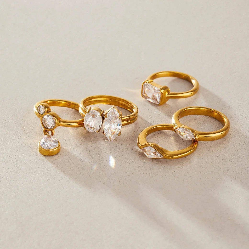 Geometric Kite Cut Solitaire Ring — view 3