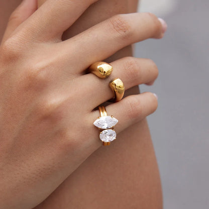 Geometric Kite Cut Solitaire Ring — view 4