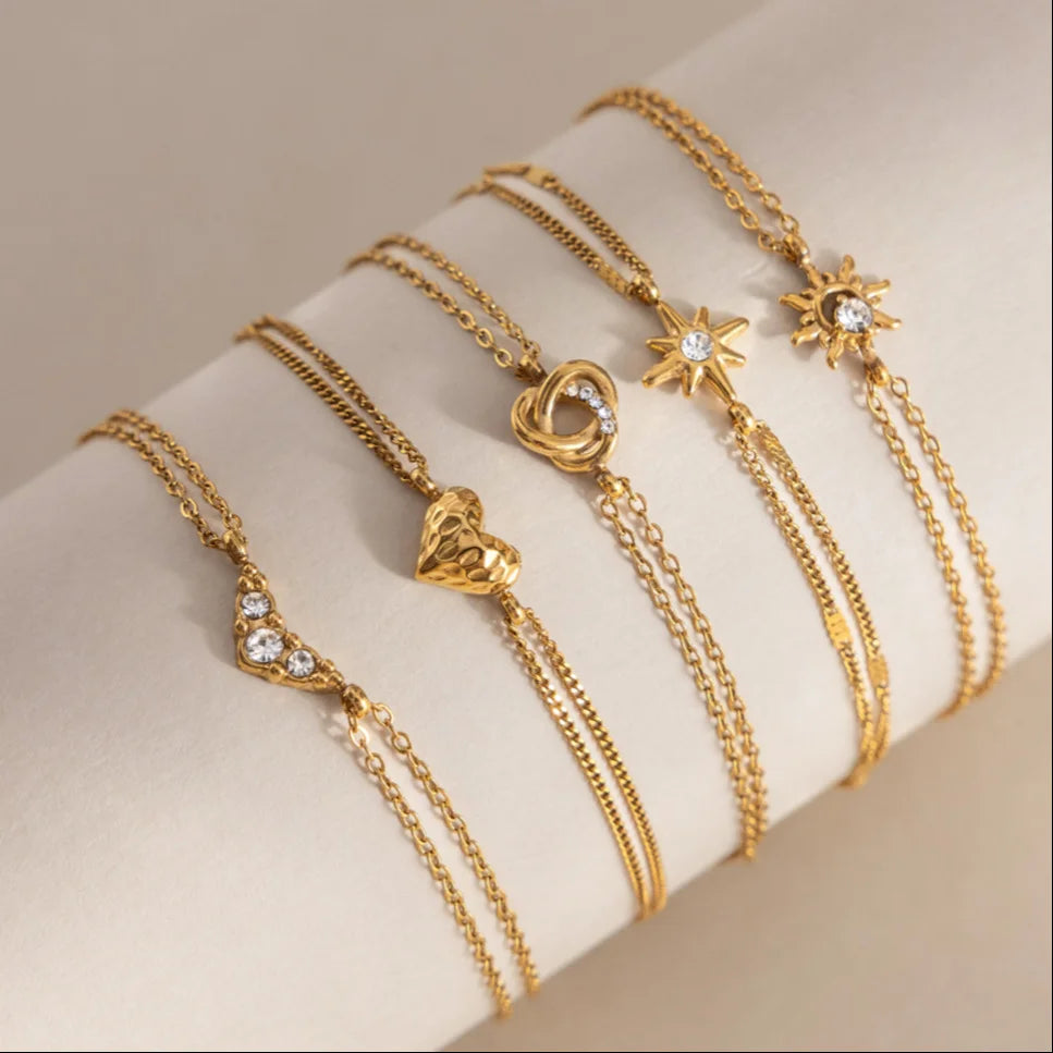 Celestial Layered Chain Bracelet — view 3