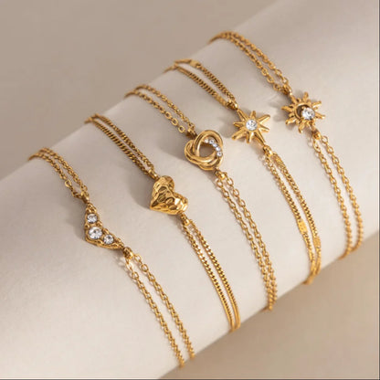 Celestial Layered Chain Bracelet — view 3