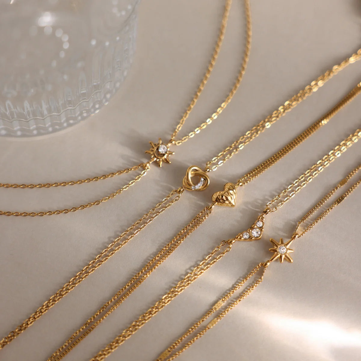 Celestial Layered Chain Bracelet — view 4