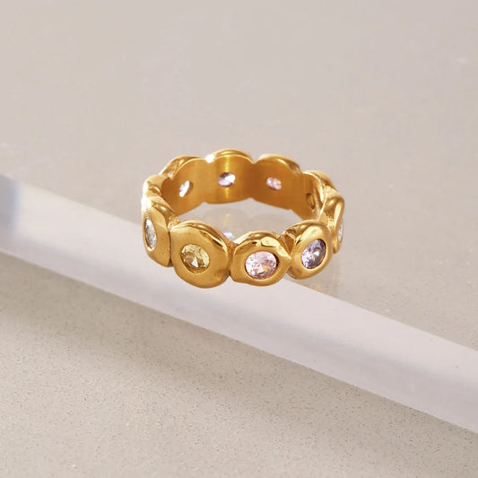 Octagon Bezel Birthstone Ring