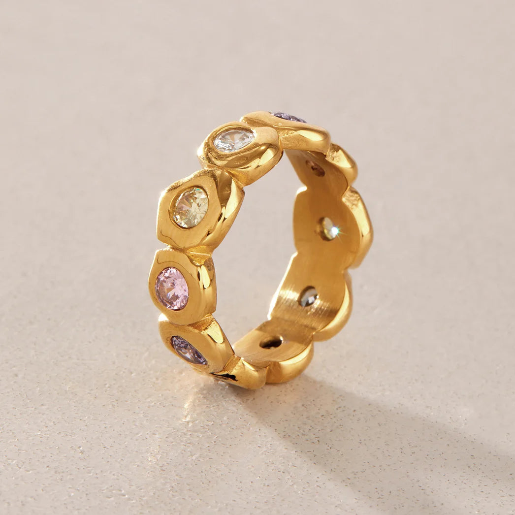 Octagon Bezel Birthstone Ring — view 4