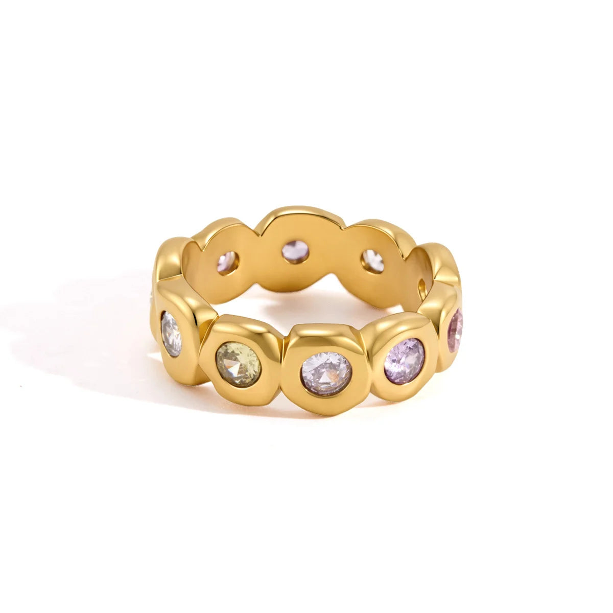 Octagon Bezel Birthstone Ring — view 5