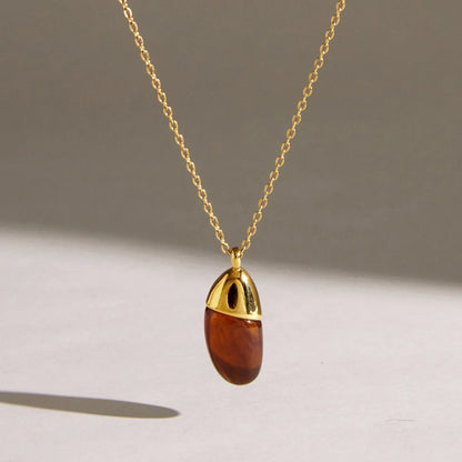 Teardrop Link Resin Necklace