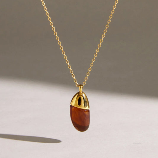 Teardrop Link Resin Necklace
