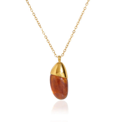 Teardrop Link Resin Necklace — view 5