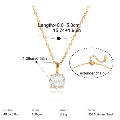 Minimal Lariat Tiger Eye Pendant Necklace — Round Solitaire Pendant · Gold