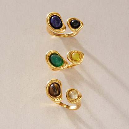 Open Bypass Stone Ring — view 4