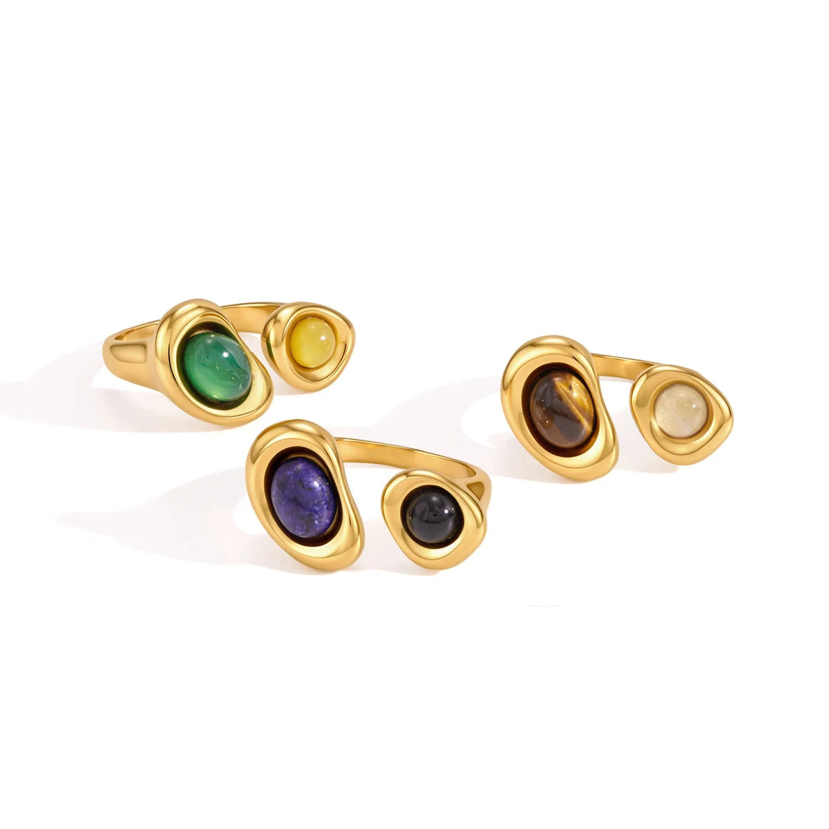 Open Bypass Stone Ring — view 5