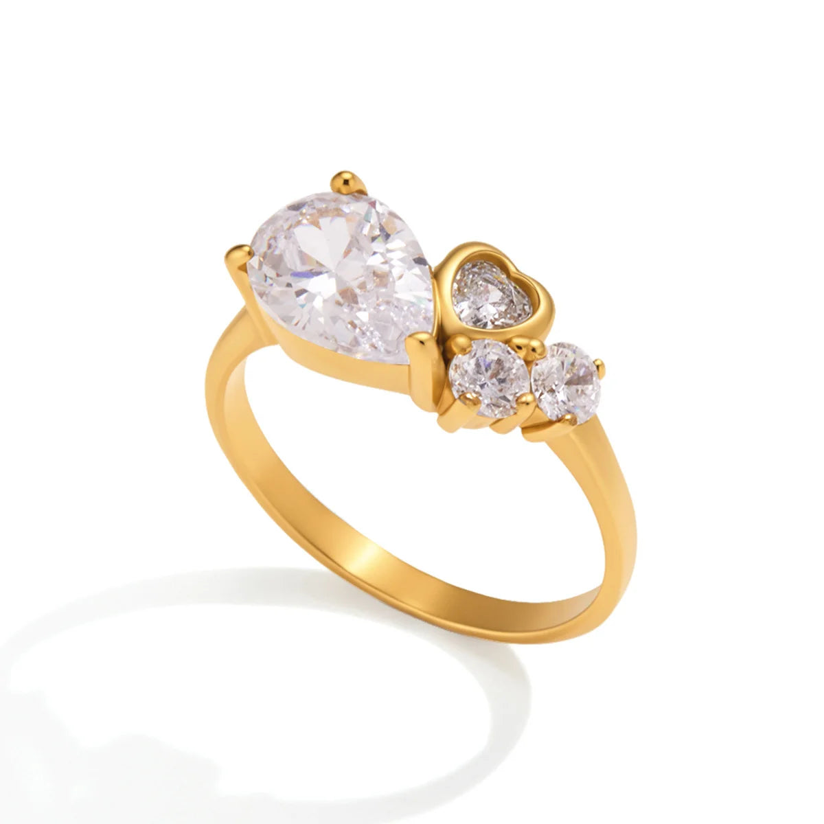Pear Teardrop Cluster Ring — view 5
