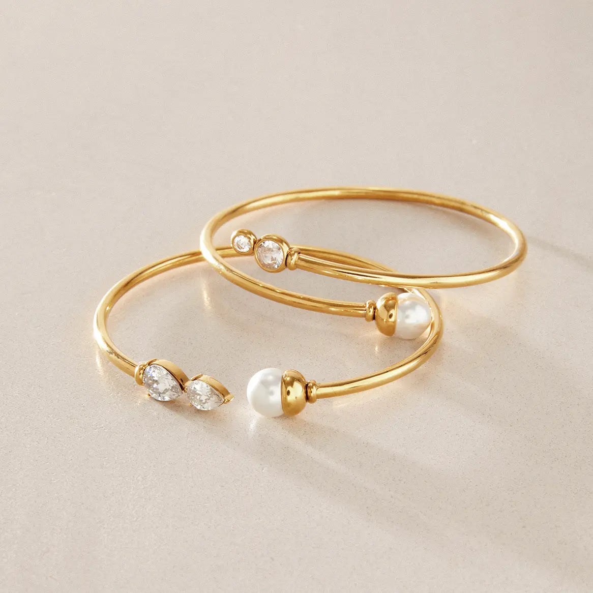 Marquise CZ Pearl Bangle — view 4