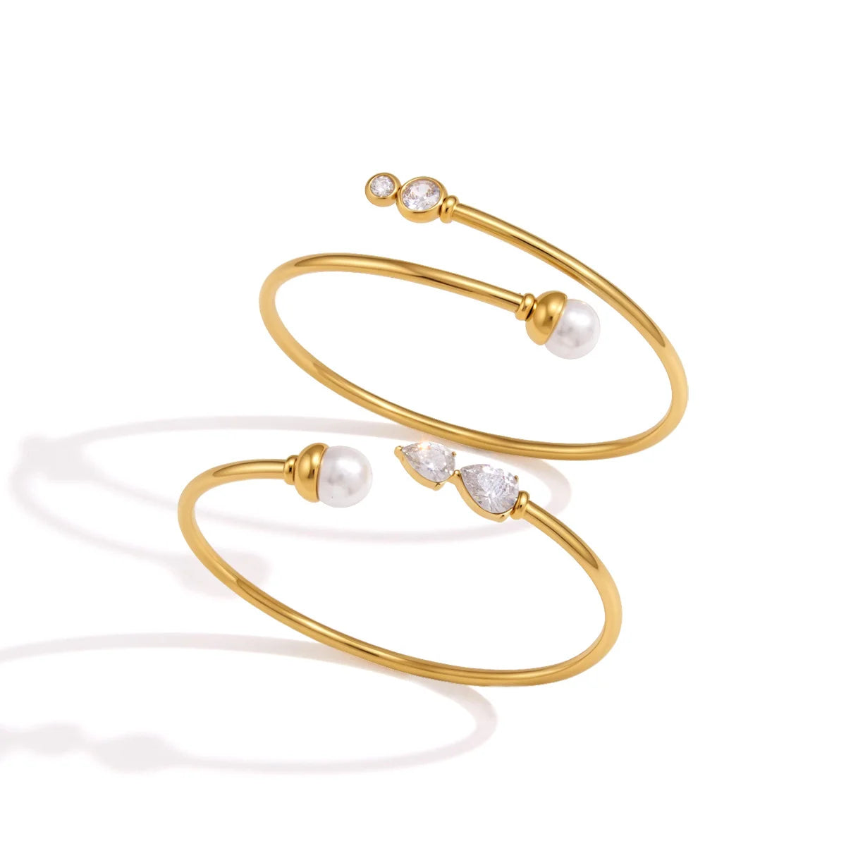 Marquise CZ Pearl Bangle — view 5