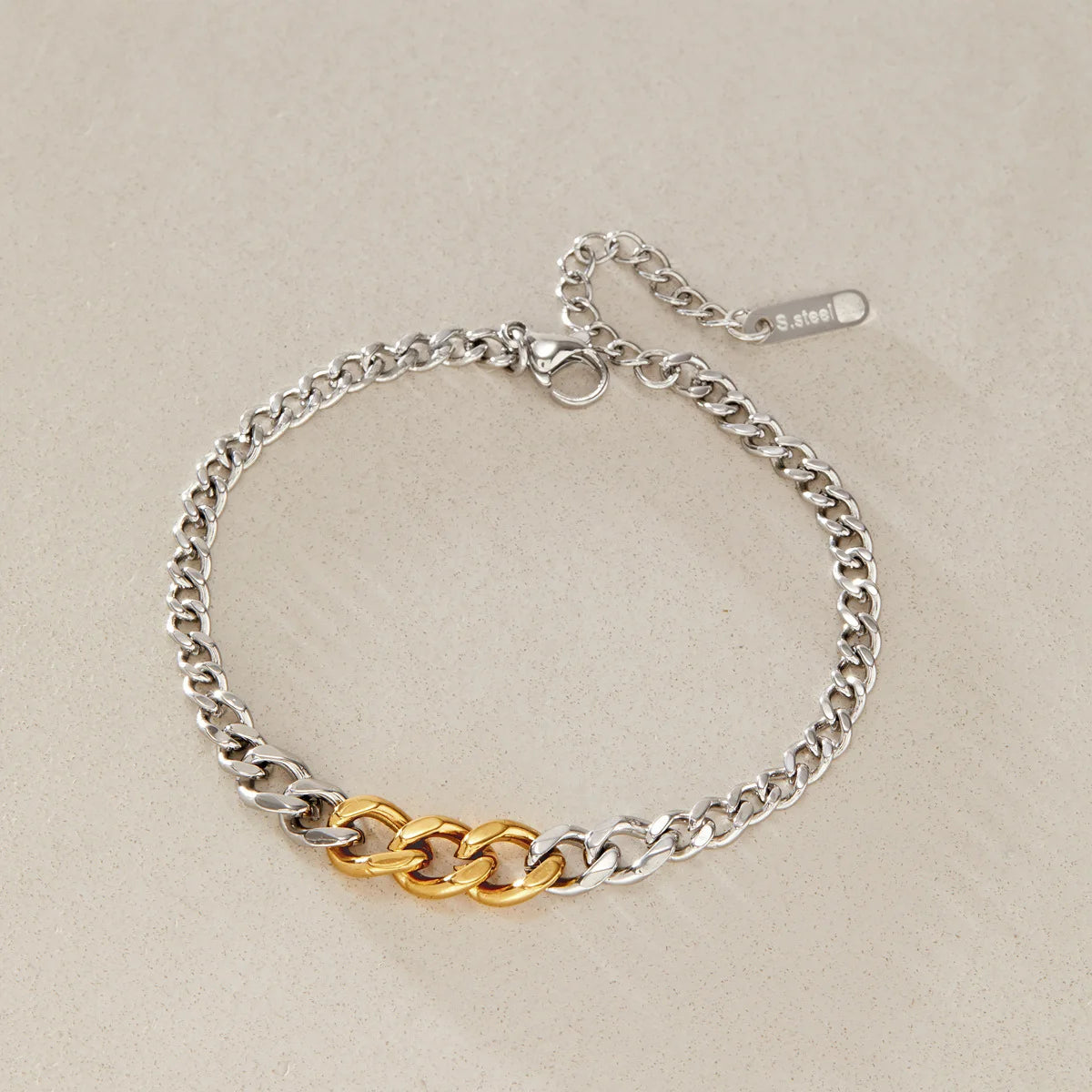 Two-Tone Curb Link Jewelry Set — view 4