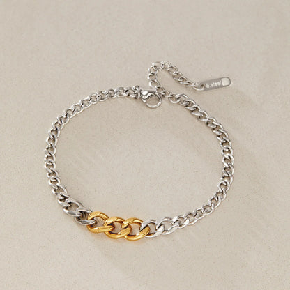 Two-Tone Curb Link Jewelry Set — view 4
